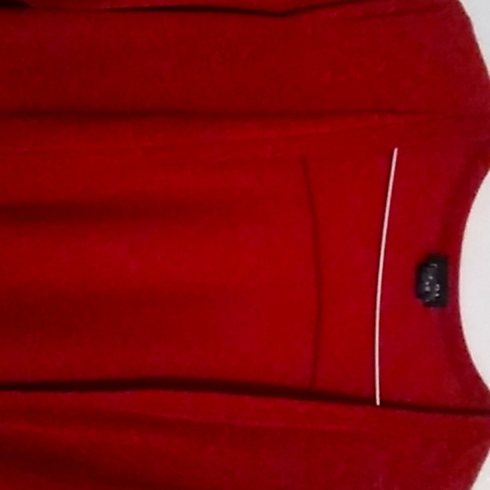 Red long jacket